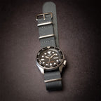 time+ Ballistic Nylon Military Watch Strap Dark Grey - Brushed
