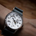 time+ Ballistic Nylon Military Watch Strap Dark Grey - Polished