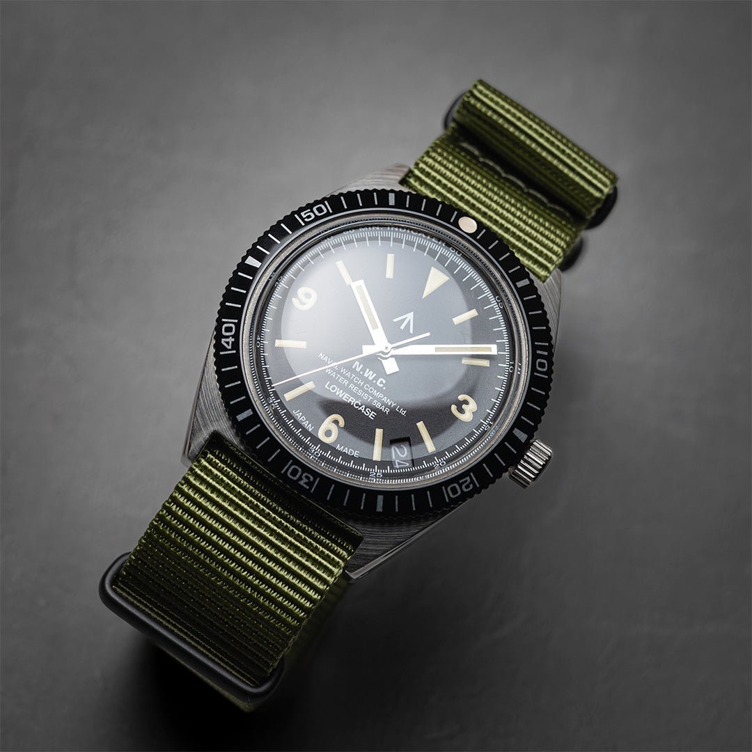 time+ Ballistic Nylon Military Watch Strap Olive - Matte Black