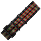 time+ Ballistic Nylon Military Watch Strap Vintage Bond - Matte Black