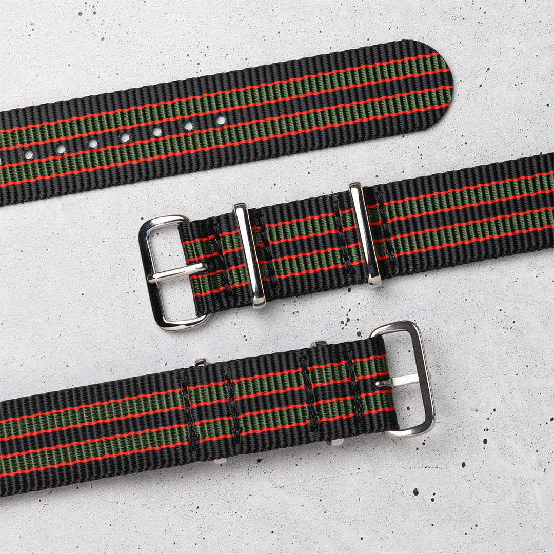 time+ Ballistic Nylon Military Watch Strap Vintage Bond - Polished