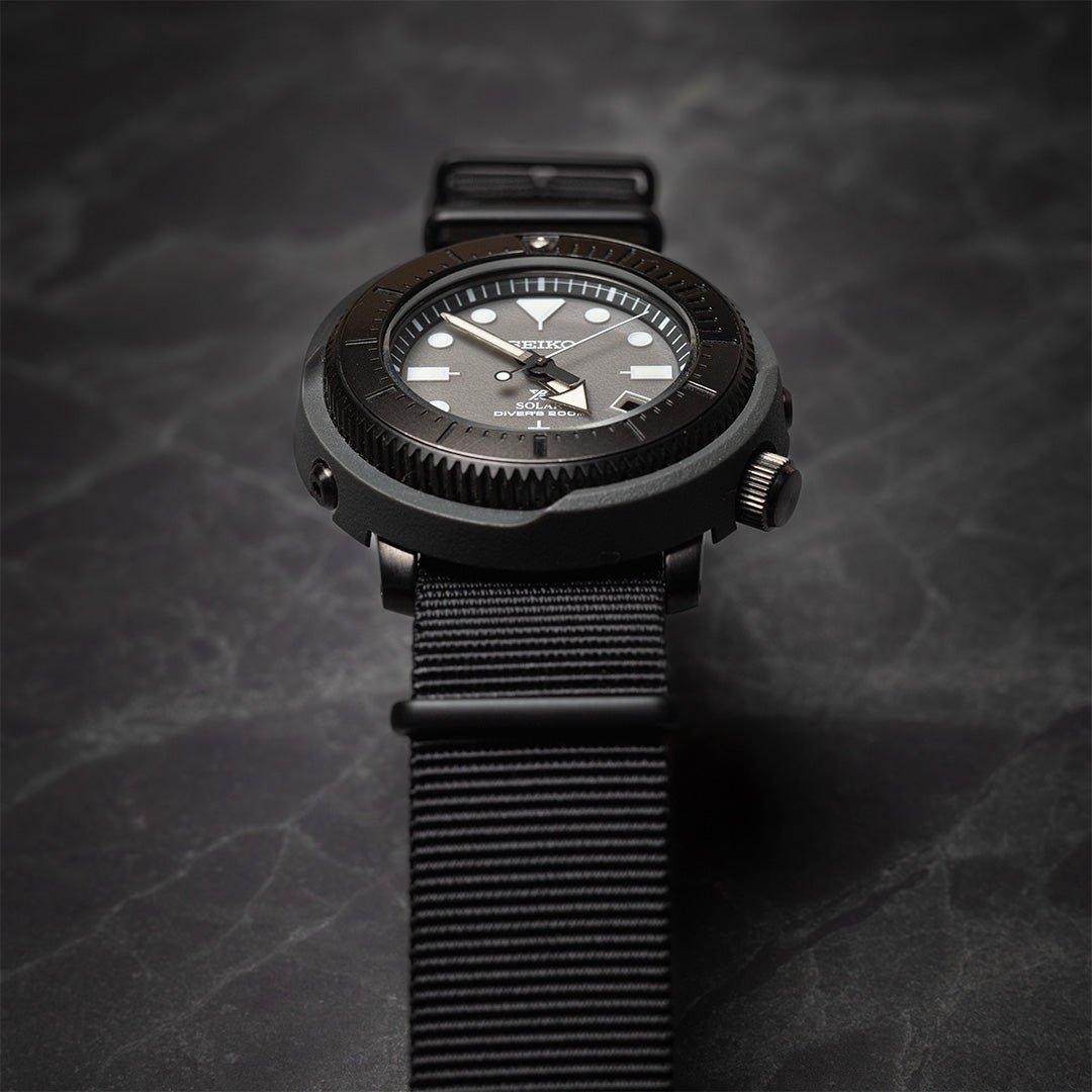 time+ Ballistic Nylon Military Watch Strap Black - Matte Black