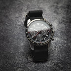 time+ Ballistic Nylon Military Watch Strap Black - Brushed