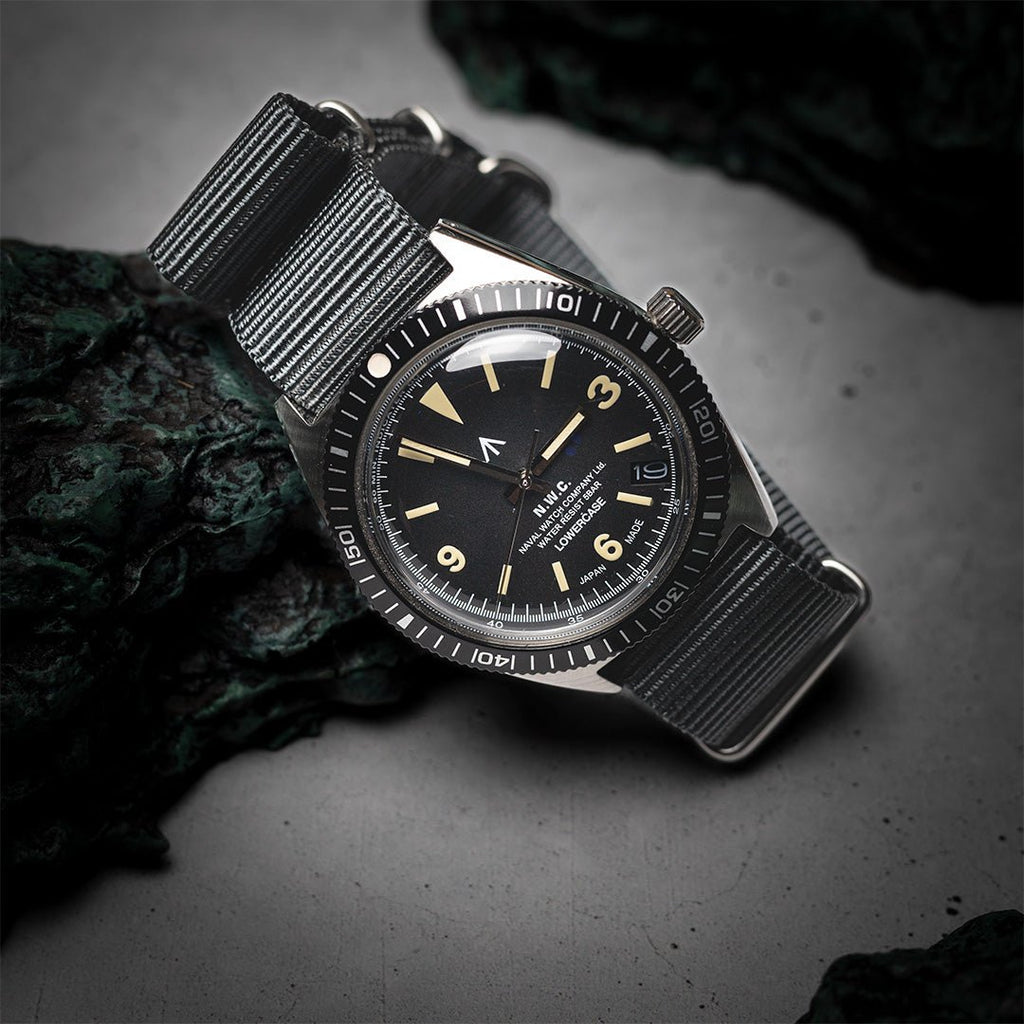 time+ Ballistic Nylon Military Watch Strap Dark Grey - Brushed