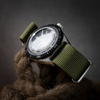 time+ Ballistic Nylon Military Watch Strap Olive / Brushed