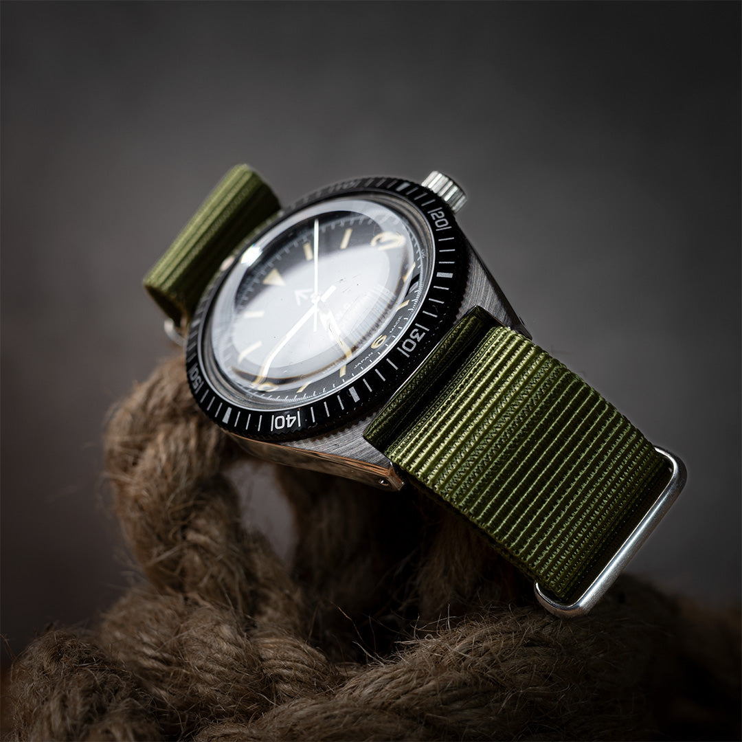 time+ Ballistic Nylon Military Watch Strap Olive