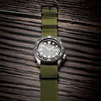 time+ Ballistic Nylon Military Watch Strap Olive - Matte Black