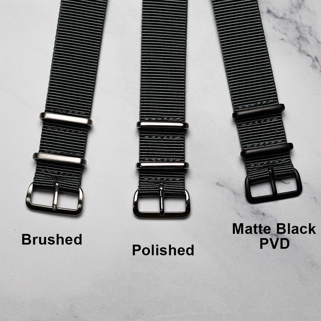 time+ Ballistic Nylon Military Watch Strap Dark Grey