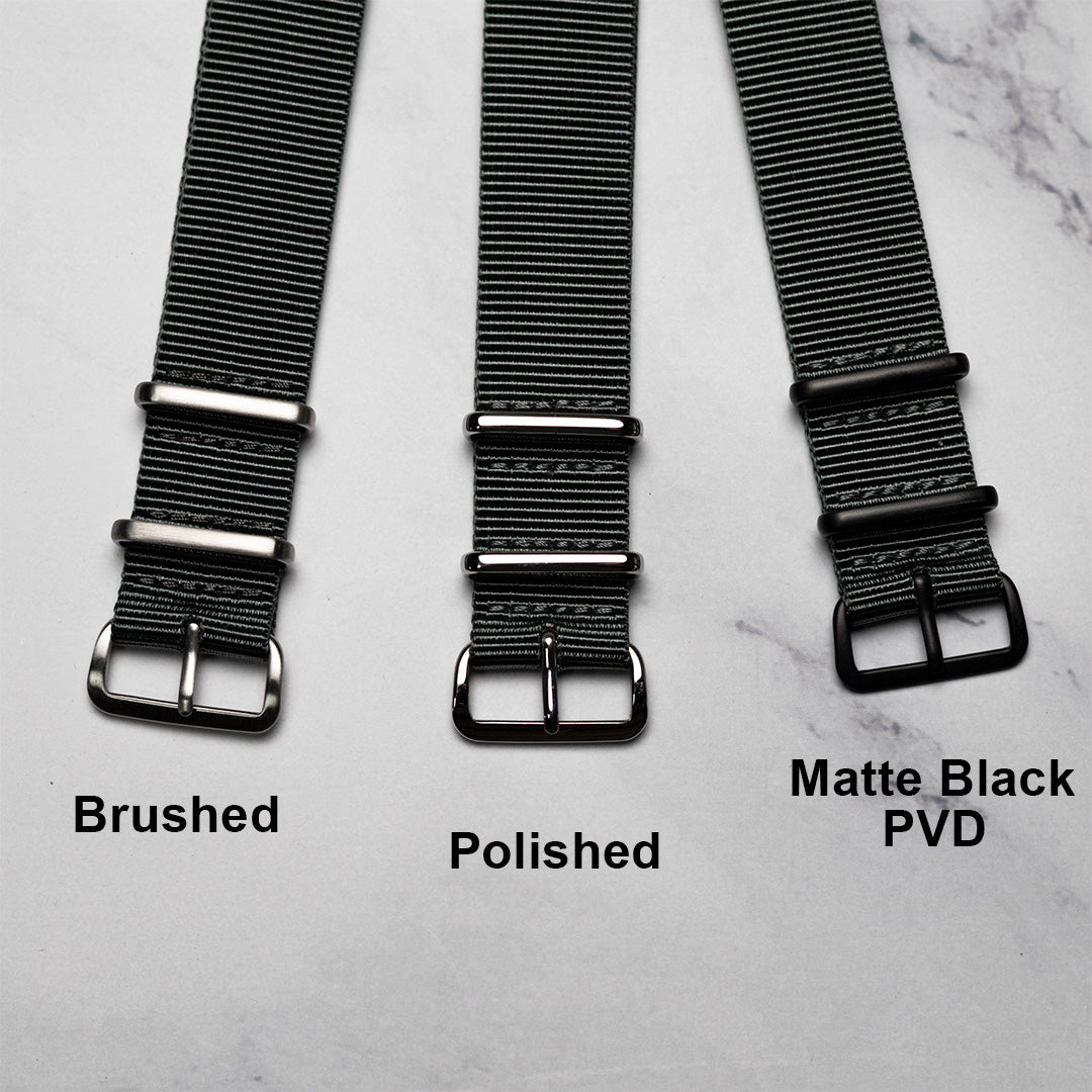 time+ Ballistic Nylon Military Watch Strap Dark Grey