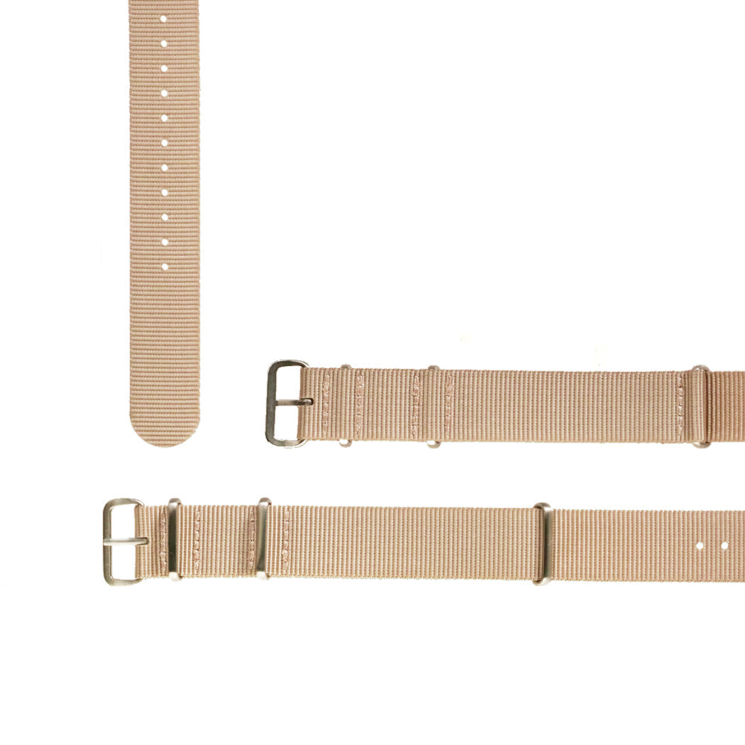 time+ Ballistic Nylon Military Watch Strap Beige