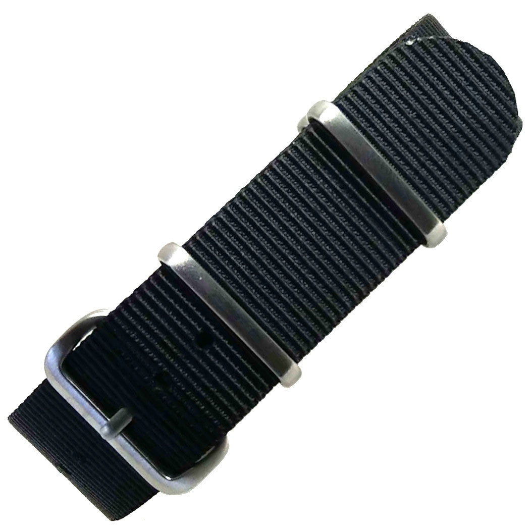 time+ Ballistic Nylon Military Watch Strap Black