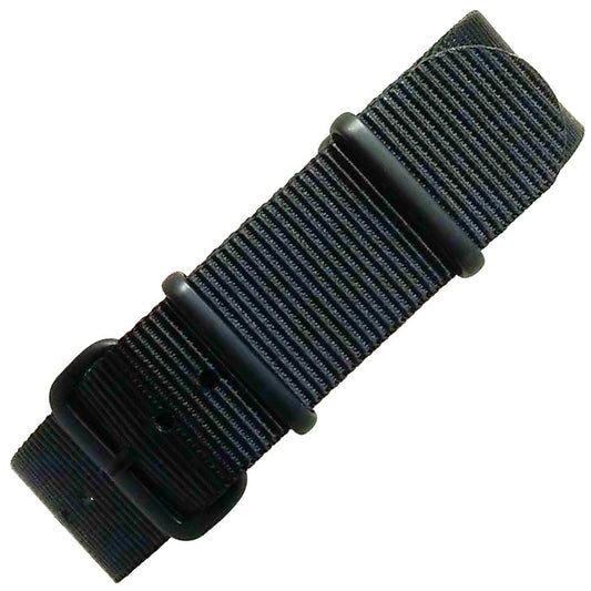 time+ Ballistic Nylon Military Watch Strap Black