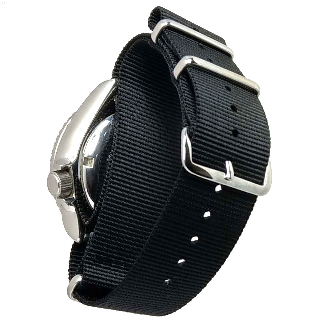 time+ Ballistic Nylon Military Watch Strap Black