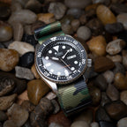 time+ Camouflage Nylon Military Watch Strap - Matte Black