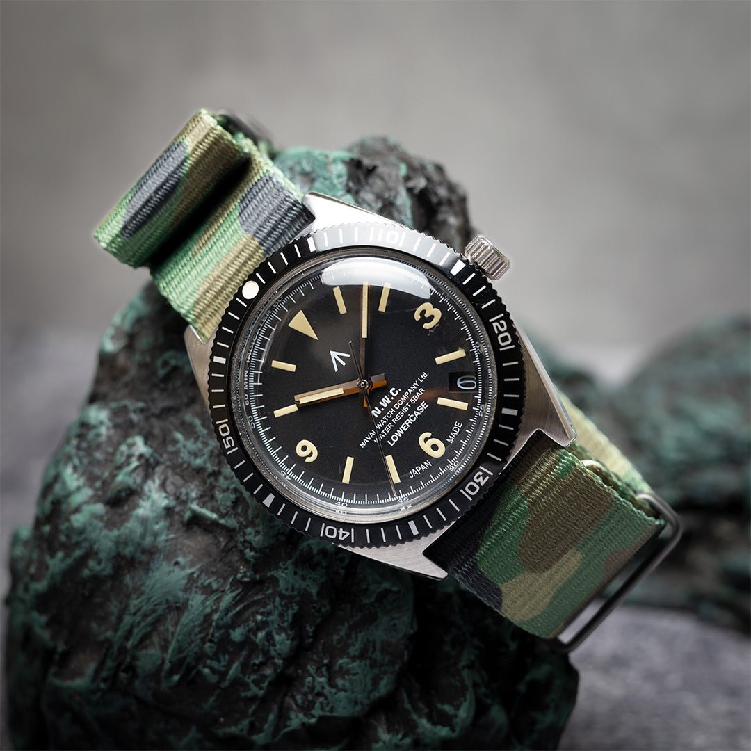 time+ Camouflage Nylon Military Watch Strap - Matte Black