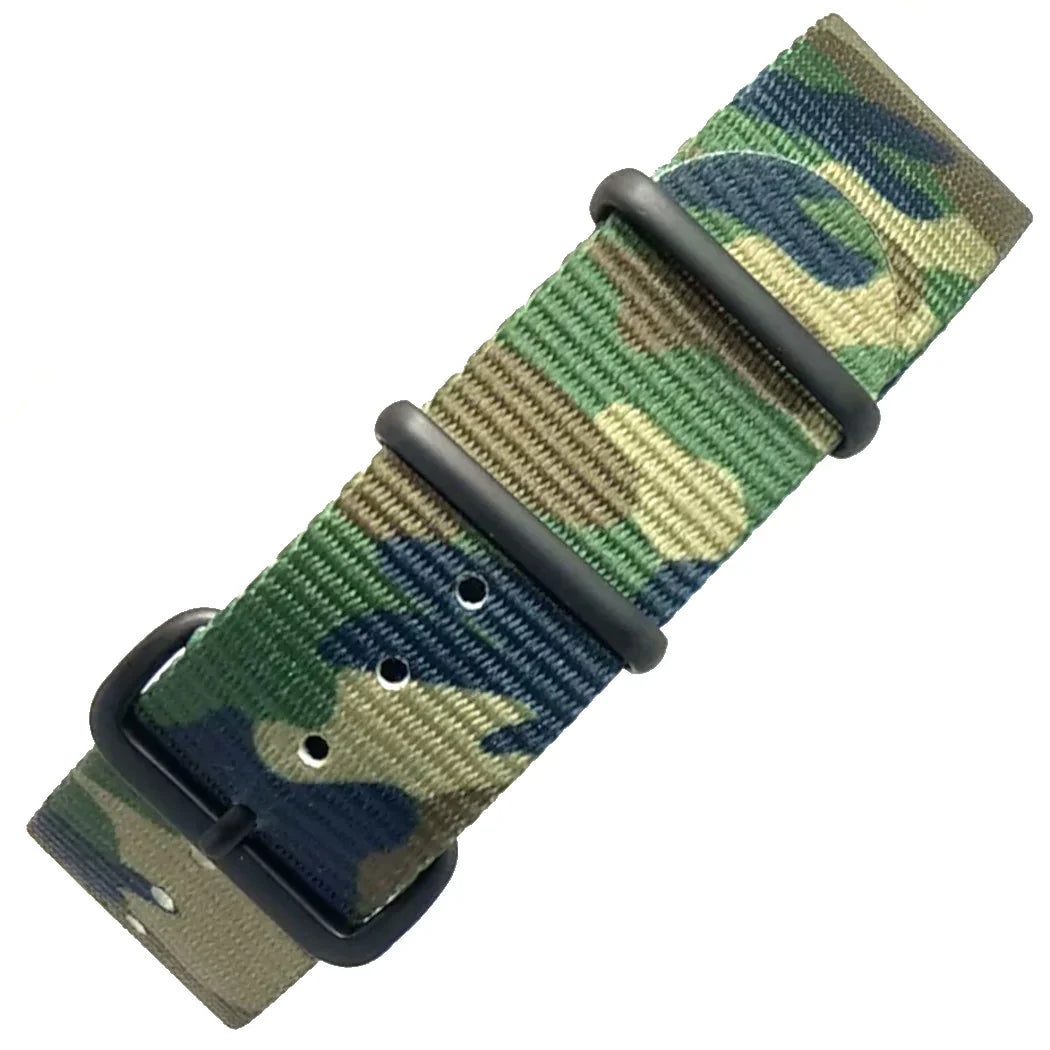 time+ Nylon Camouflage Military Watch Strap