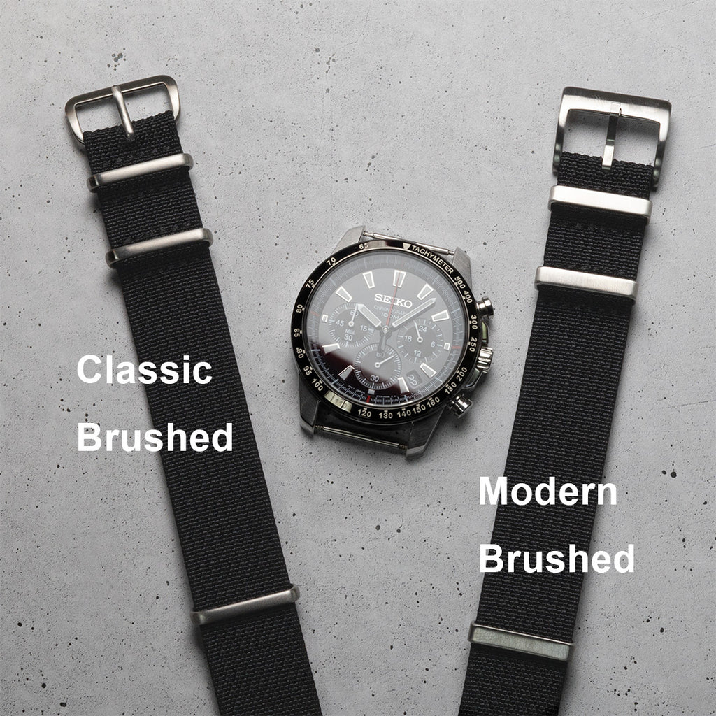 time+ リブ ナイロン ミリタリーストラップ 時計ベルト ブラック