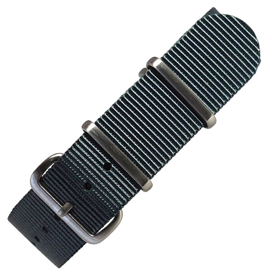 time+ Ballistic Nylon Military Watch Strap Dark Grey