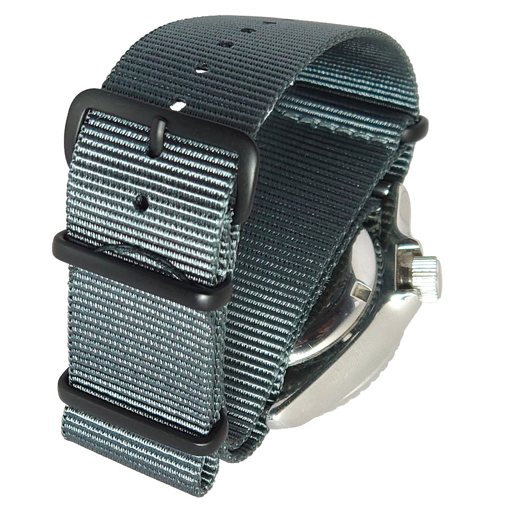 time+ Ballistic Nylon Military Watch Strap Dark Grey