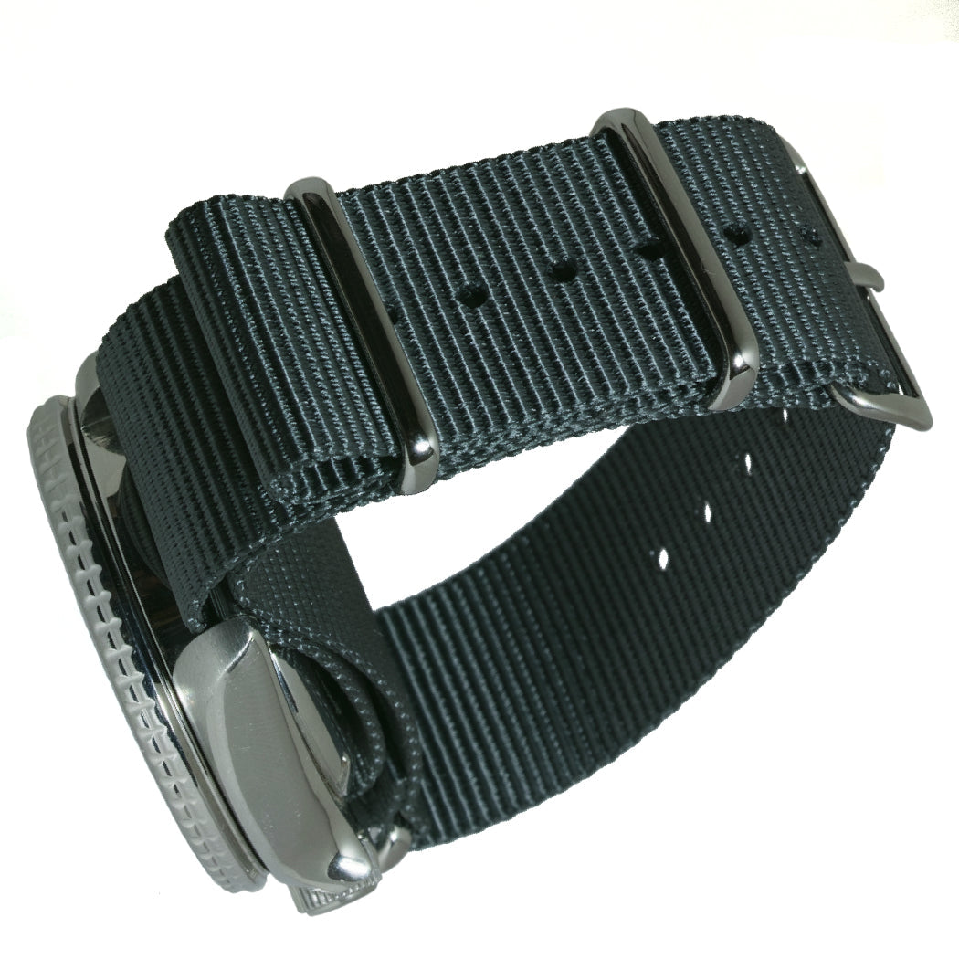 time+ Ballistic Nylon Military Watch Strap Dark Grey