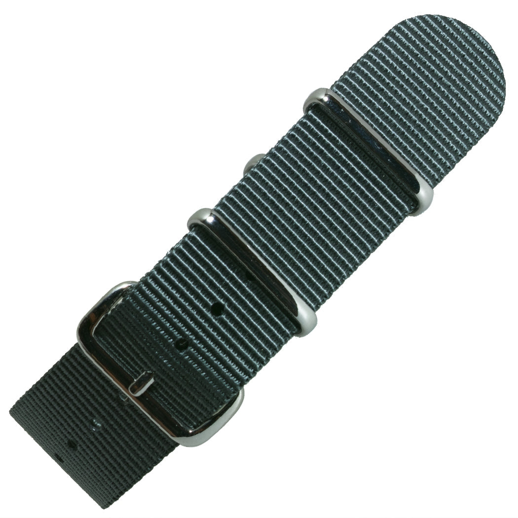 time+ Ballistic Nylon Military Watch Strap Dark Grey