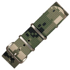 time+ Digital Camo Nylon Military Watch Strap - Brushed