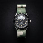 time+ Digital Camo Nylon Military Watch Strap - Matte Black on NAVAL Watch