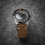 time+ 2 Piece Distressed Leather Watch Strap Vintage Brown - Polished