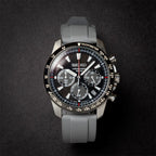 time+ FKM Rubber Raised Line Quick Release Watch Strap Grey