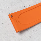 time+ FKM Rubber Raised Line Quick Release Watch Strap Orange