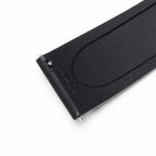 time+ FKM Rubber Raised Line Quick Release Watch Strap Black