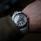time+ FKM Rubber Raised Line Quick Release Watch Strap Grey