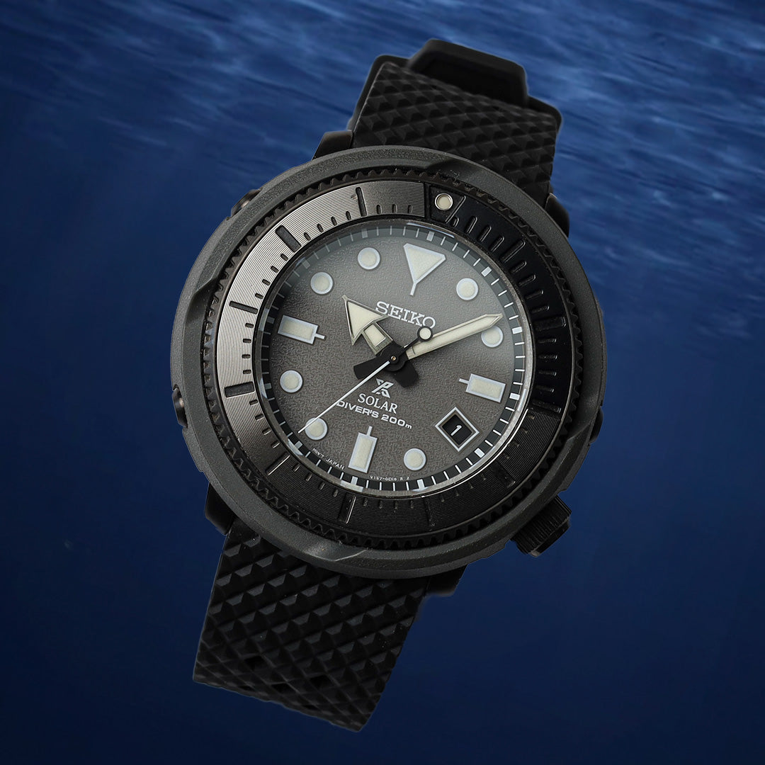 time+ FKM Rubber Tropical Quick Release Watch Strap Black