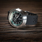 time+ FKM Rubber Tropical Quick Release Watch Strap Black