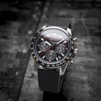 time+ FKM Rubber Tropical Quick Release Watch Strap Black
