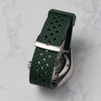 time+ FKM Rubber Tropical Quick Release Watch Strap Green