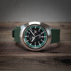 time+ FKM Rubber Tropical Quick Release Watch Strap Green