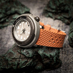 time+ FKM Rubber Tropical Quick Release Watch Strap Brown