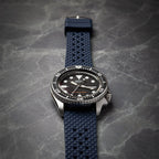 time+ FKM Rubber Tropical Quick Release Watch Strap Navy
