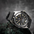 time+ FKM Rubber Tropical Quick Release Watch Strap Black