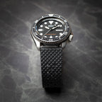 time+ FKM Rubber Tropical Quick Release Watch Strap Black