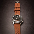 time+ FKM Rubber Tropical Quick Release Watch Strap Brown
