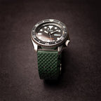 time+ FKM Rubber Tropical Quick Release Watch Strap Green