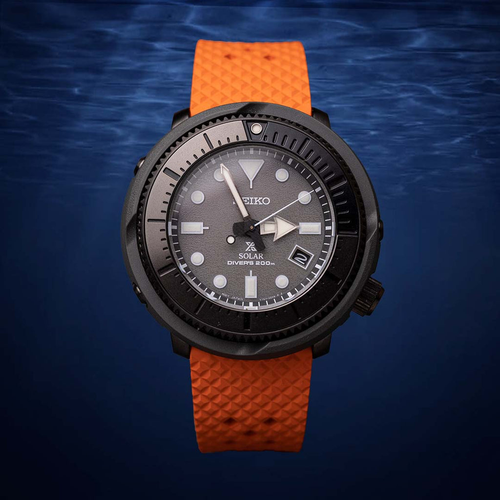time+ FKM Rubber Tropical Quick Release Watch Strap Orange