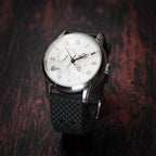 time+ FKM Rubber Tropical Quick Release Watch Strap Black