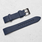 time+ FKM Rubber Smooth Quick Release Watch Strap / Navy, Front side