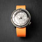 time+ FKM Rubber Smooth Quick Release Watch Strap / Orange