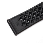 time+ FKM Rubber Tropical Quick Release Watch Strap Black