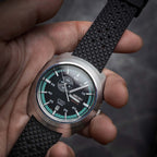 time+ FKM Rubber Tropical Quick Release Watch Strap Black