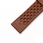 time+ FKM Rubber Tropical Quick Release Watch Strap Brown